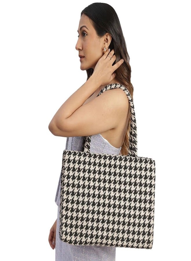 Dcozi Women's Tote Bags Stylish Handbags for Office, College & Party Use | Trendy Shoulder Bag for Work, Casual & Evening | Durable, Lightweight & Fashionable Tote for Women Medium Size -TB15 (Black) - Image 2